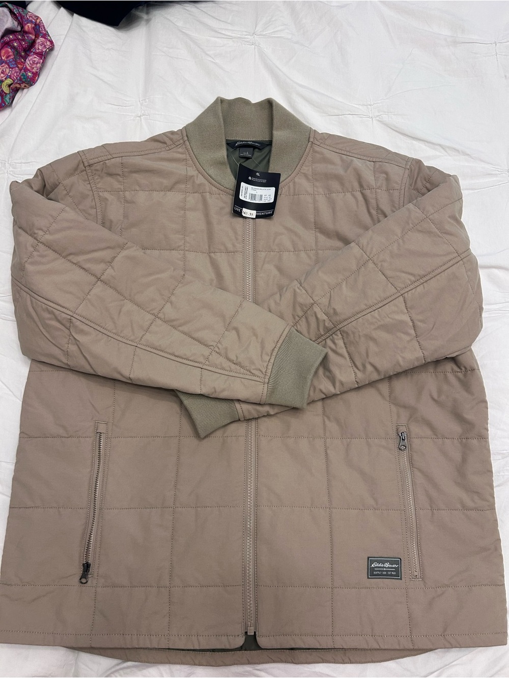 Eddie Bauer Insulated Quilted Connor Jacket - Taupe